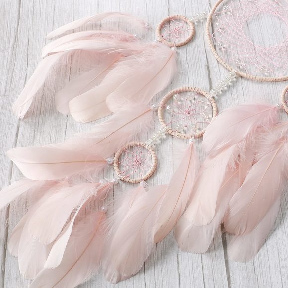 Dream Catcher With Fairy Lights Handmade Feathers Dreamcatcher Wall Hanging😊 - Picture 4 of 7